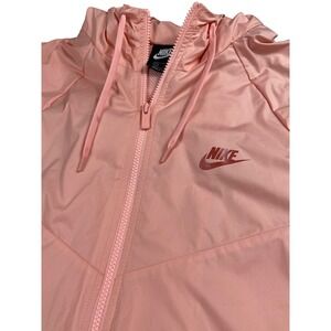 Nike Sportswear Windrunner Jacket Womens L Full Zip Bleached Coral/Light Redwood
